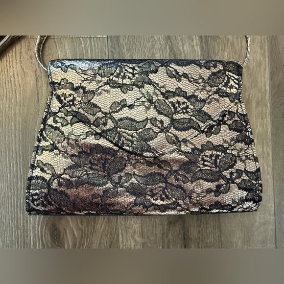 Neiman Marcus Floral Lace Shoulder Bag Purse - Picture 12 of 12